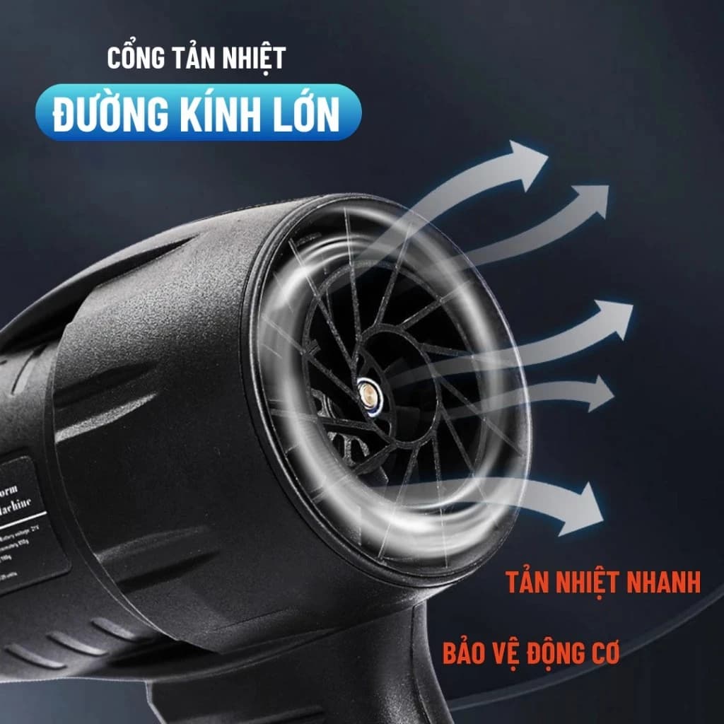 Máy Thổi Bụi Cầm Tay Không Dây Lực Thổi Mạnh Đa Năng