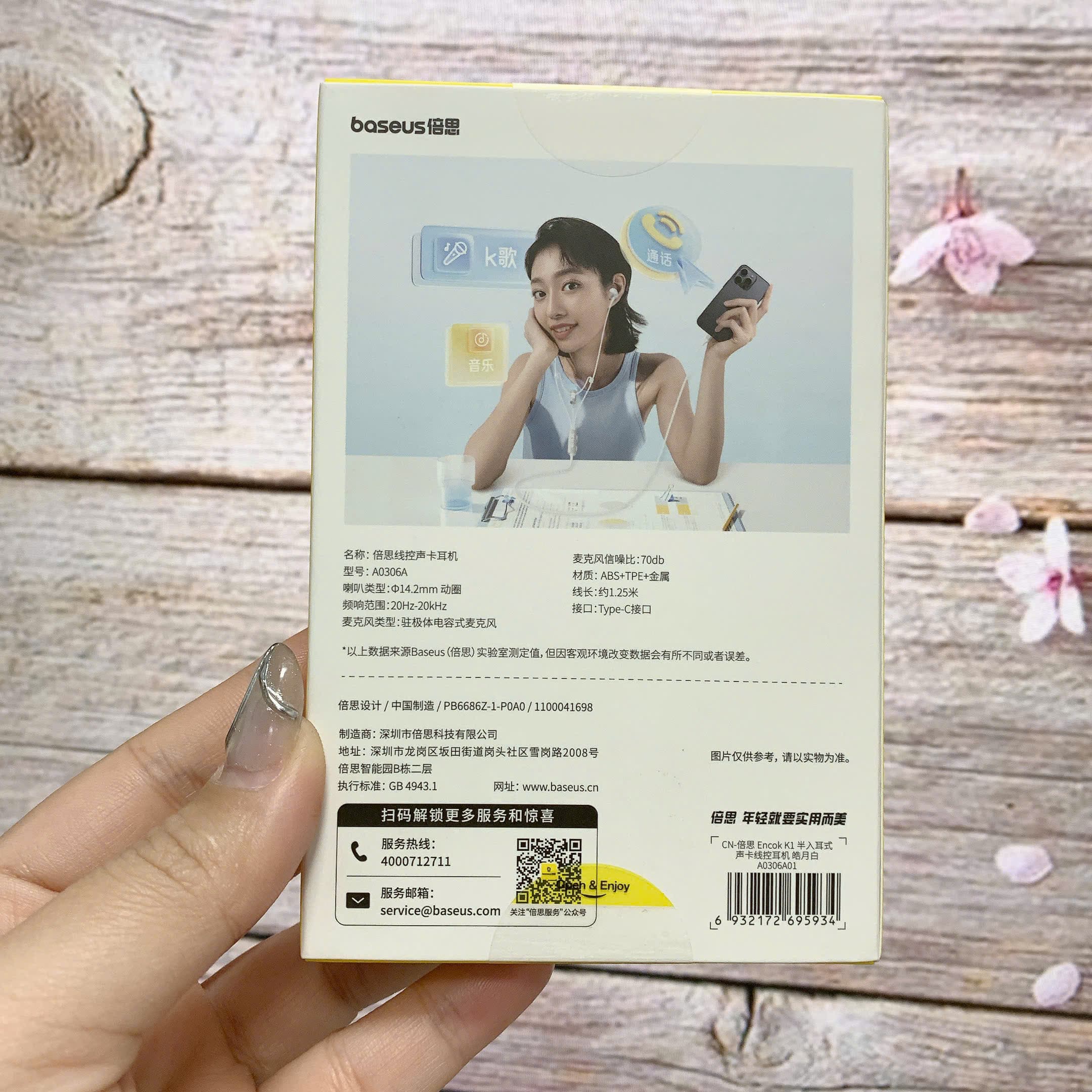 Tai Nghe Dây Type C BASEUS ANCOK - K1, Dùng Được lp 17, Mic Thu Âm Chuyên Nghiệp Hát Karaoke Online