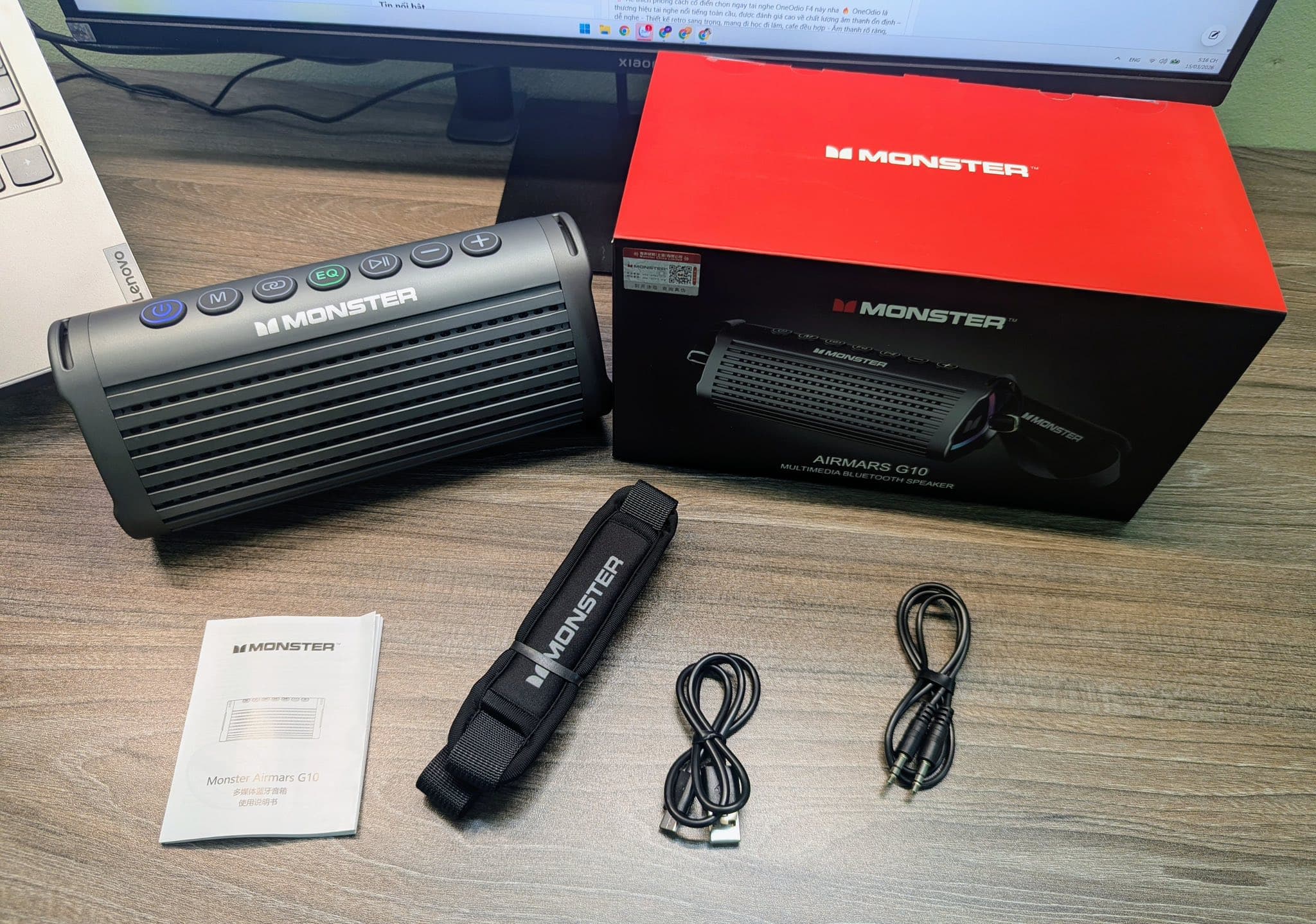 Loa Bluetooth Monster Airmars G10 Công Suất 30W Bluetooth 5.3 Hỗ Trợ TWS