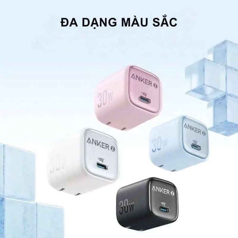 Củ Sạc GaN Anker Zolo 30W PD Sạc Nhanh Không Nóng, Chân Gập Gọn