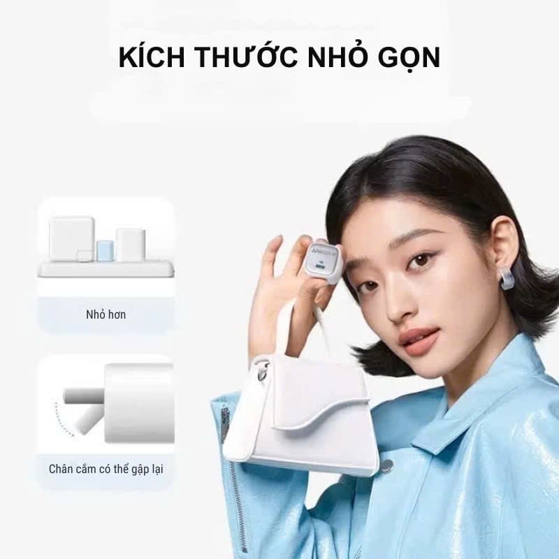 Củ Sạc GaN Anker Zolo 30W PD Sạc Nhanh Không Nóng, Chân Gập Gọn