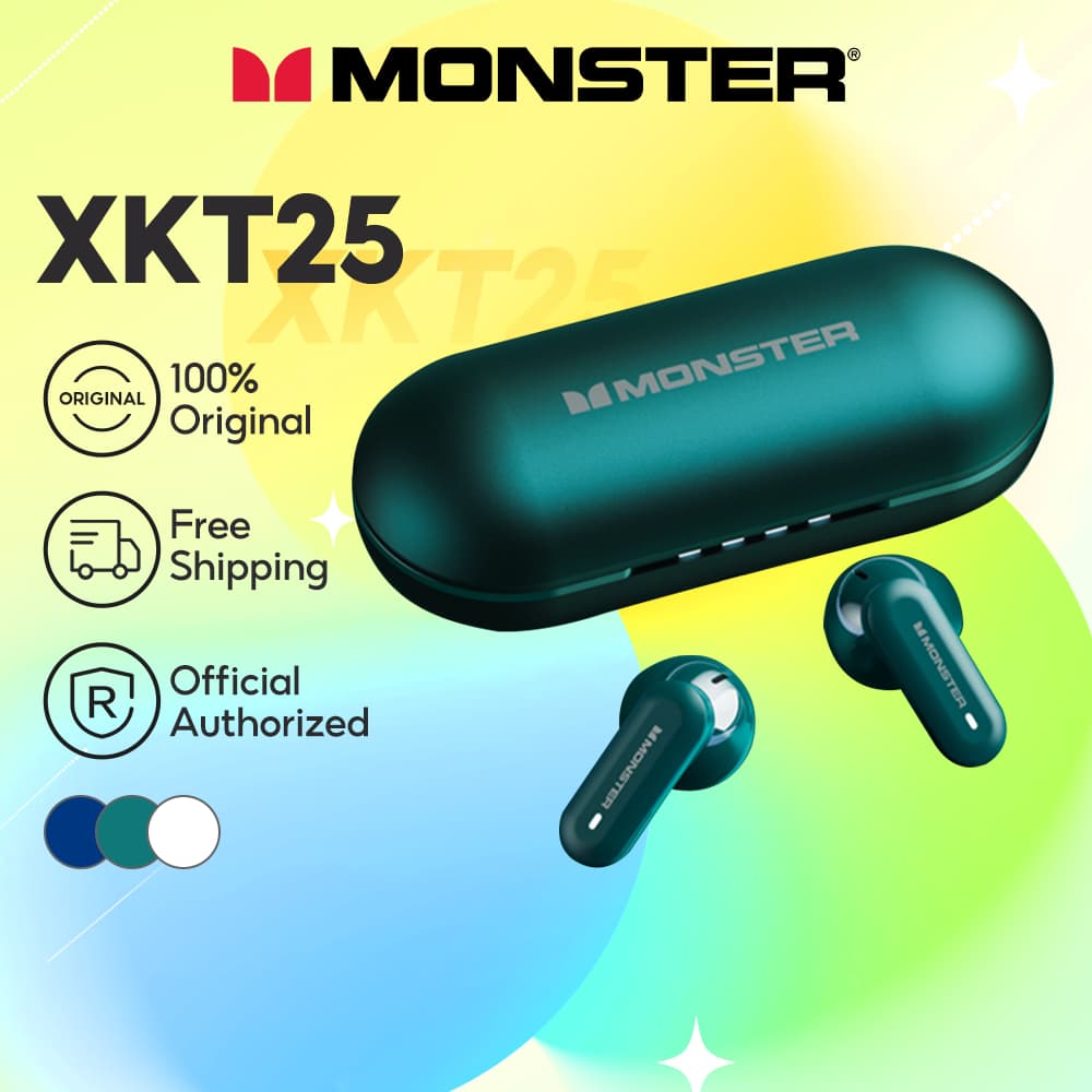 Tai nghe Monster Airmars XKT25, Bluetooth 5.4, công thái học, độ trễ thấp ( random màu)