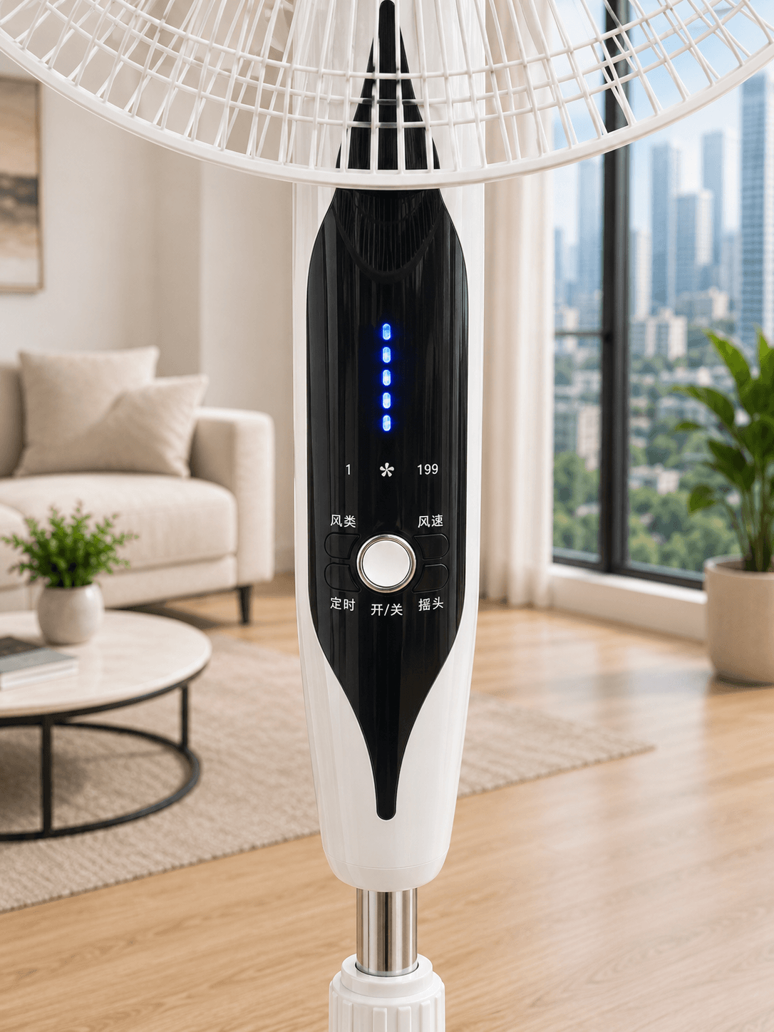 QUẠT ĐỨNG CÓ REMOTE tự thay đổi tốc độ WHIRLPOOL WFS-40JR CAO CẤP ĐẸP MẮT thương hiệu Mỹ