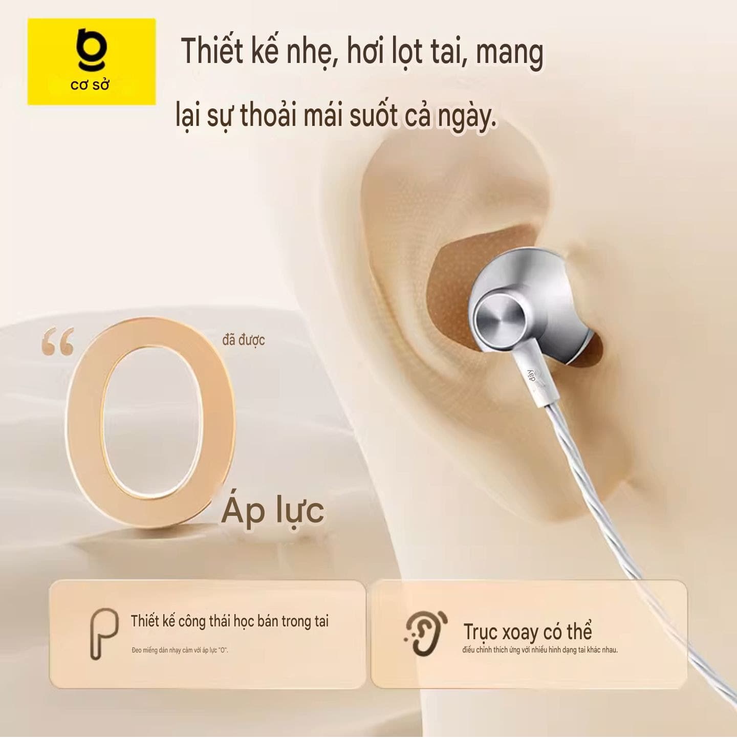 Tai Nghe Dây Type C BASEUS ANCOK - K1, Dùng Được lp 17, Mic Thu Âm Chuyên Nghiệp Hát Karaoke Online
