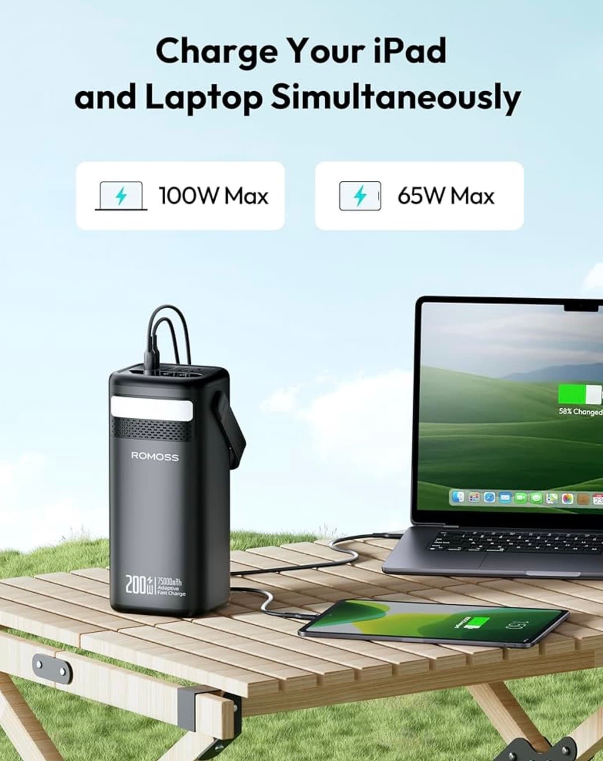 Trạm sạc dự phòng 75000mAh ROMOSS PMT705