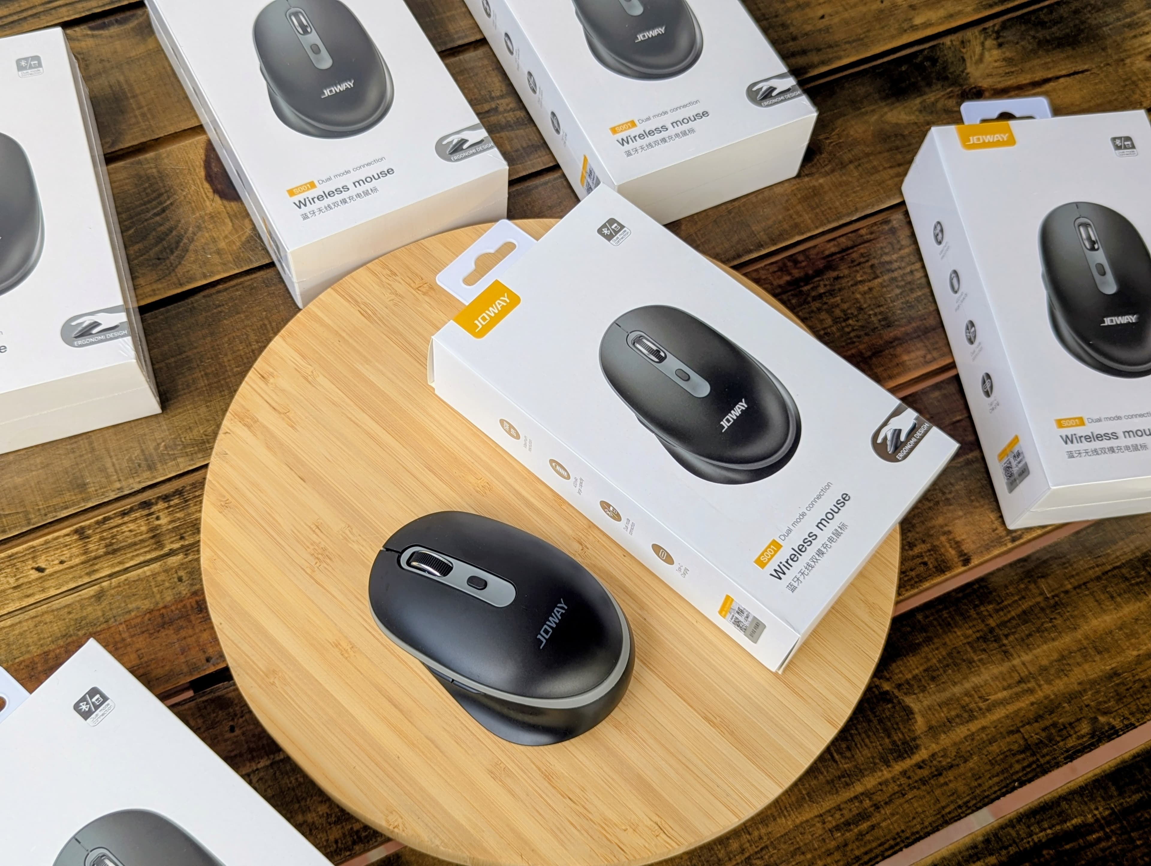 Chuột Công Thái Học JOWAY S001 Không Dây Bluetooth + 2.4G Pin Sạc 400mAh