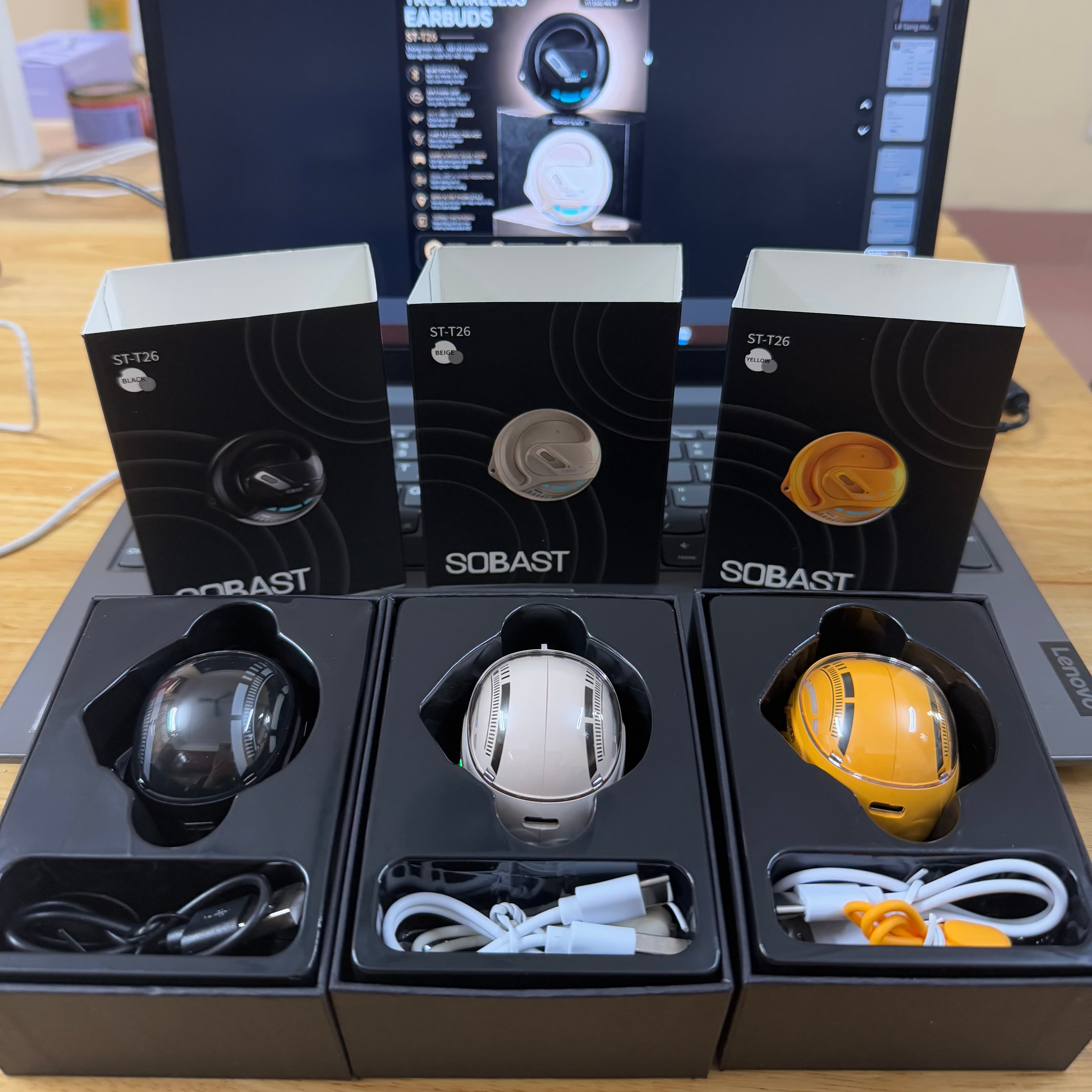 Tai Nghe AI Phiên Dịch SOBAST ST-T26 Bluetooth 5.4 Open Ear Dịch Thuật Thông Minh