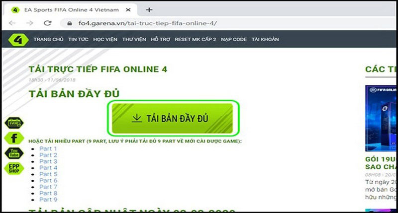 Hướng dẫn cách tải FIFA Online 4 trên máy tính
