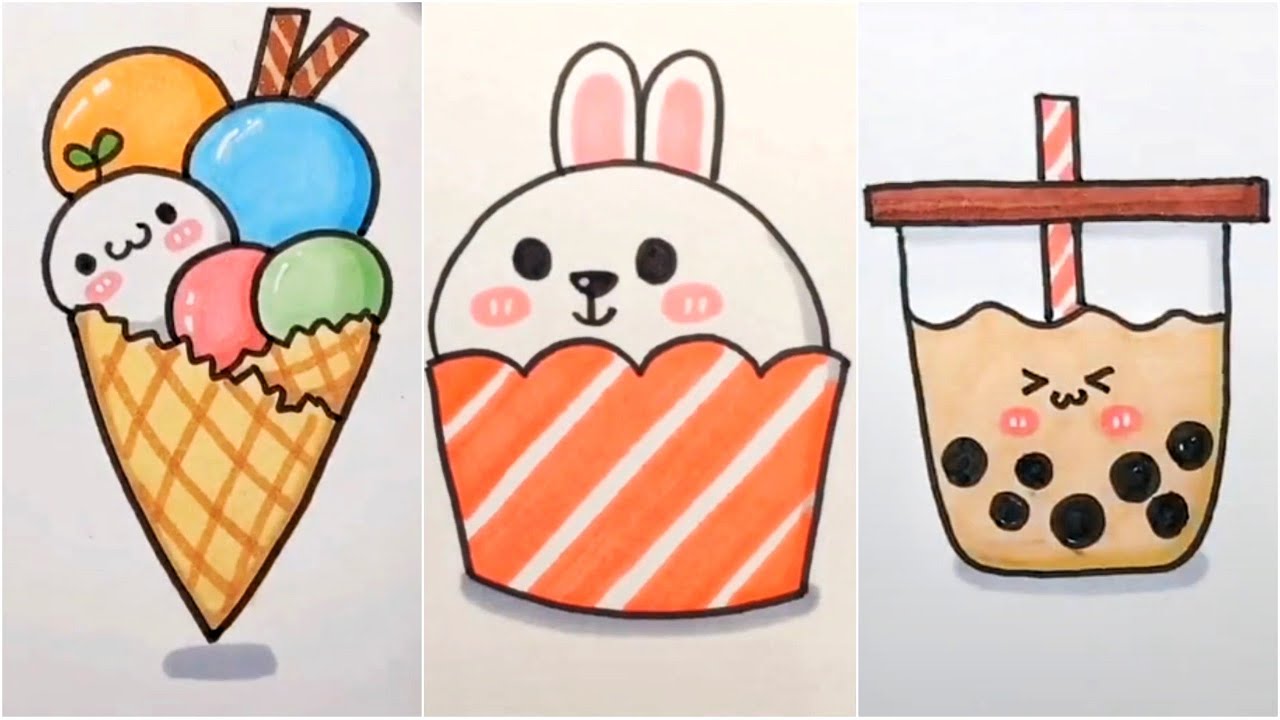 Vẽ hình cute đáng yêu, Những hình vẽ siêu cute | Cute drawing pictures #6